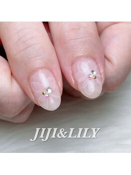 水彩フラワーネイル