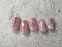アイネイルズ 梅田店(I nails)/ピンクもやもやしずく春¥8200