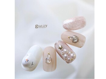 グラティフィー(gratify)/【雪だるまネイル】
