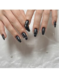 black × white