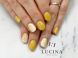 C-962 押し花ミモザネイル