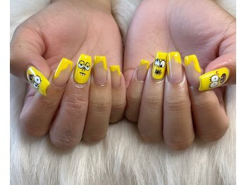 モモ(Momo)/スポンジボブネイルネイル