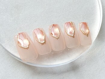 ワンアンドオンリー(One&Only)/マグネット×天然石風ネイル