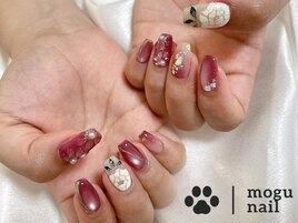 卒業式ネイル/花ネイル