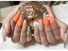 ダブルムーンビューティフル(DOUBLEmoonBeautiful)/夏カラーオレンジで元気な感じ！