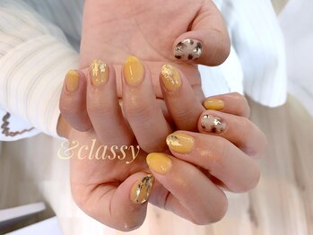 アンドクラッシィ(&classy.)/レオパード柄×イエロー