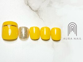 元気なイエロー×ラメのフット！