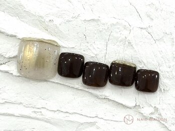 ネイルメゾン 池袋店(NAIL MAISON)/ニュアンスゴールドミラー¥9000