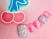 ネイルサロン&スクール ジーナ(GINA)/ピンク×グレー