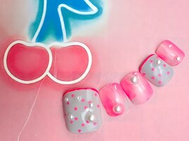 ピンク×グレー