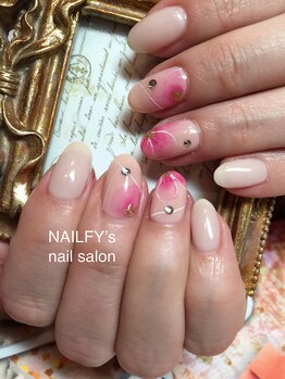 ネルフィーズ(NAILFY's)/手描きフラワーネイル