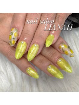 リアンナ アンド アイシンスタジオ &nbsp;甲府店(LIANAH&EYE SSIN STUDIO)/イエローネイル