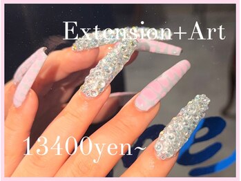 ゆびノさき +tennojiの写真/[持ち込みデザインOK]Artやり放題60分¥7950～◆長さ出し10本¥5500◆指先からセンス漂う上級者な雰囲気を