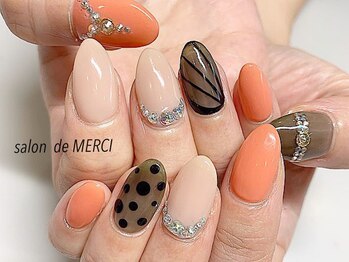 サロン ド メルシー(Salon de MERCI)/シースルー黒nail☆