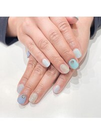 くすみブルーパステルカラー