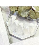 サロンR/薔薇フレンチネイル