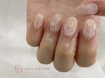 ネイルメゾン 梅田(NAIL MAISON)/オーロラメタリックミラーネイル