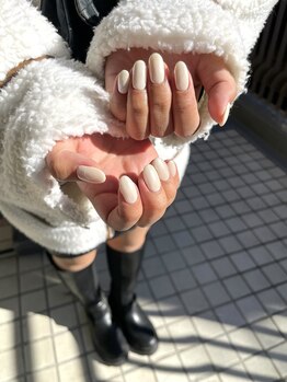 Mネイルアンドカフェ シェレステ/冬！！white mirror