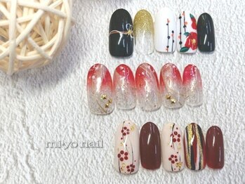 ミーヨ ネイル(mi-yo nail)/和柄ネイル【定額¥8800(税込)】