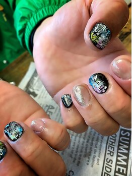 クリアー(clear)/メンズ、黒、ショート