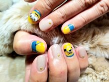 シュガーネイル(sugar nail)/ミニオンズネイル