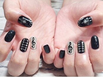 120分☆衣装デザインネイル黒