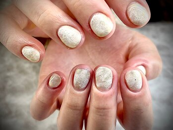 ヌル ネイル 堀江(NURU NAIL HORIE)/ショートネイル鉱石ニュアンス☆