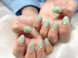 ☆春ネイルパステルグリーン☆