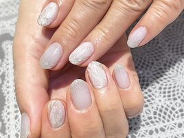 お客様ネイル☆ホワイトカラー