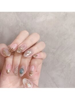 アティックネイルアトリエ(attic nail atelier)/大人ベージュニュアンス★