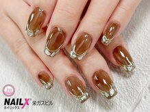 ネイリックス 栄ガスビル(NAILX)/キラキラシェルフレンチ☆