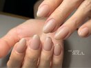 大人シンプル×ラメフレンチ