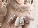 【チェックネイル】