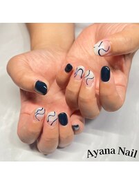 うねうねニュアンスネイル