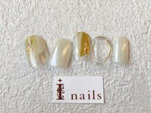 アイネイルズ 梅田店(I nails)/サテンミラーネイル
