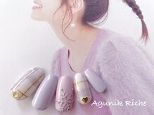 アグニークリッシェ(Agunik Riche)/【チェックニットネイル】