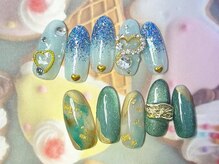 アン ジョーヌドラゴ/【自爪ネイル】寒色ネイル