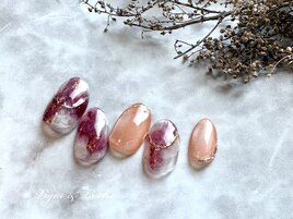 ピンク ニュアンスネイル