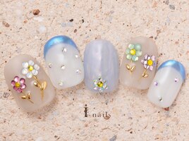 フラワーフレンチネイル11500円