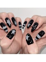 モカ 心斎橋(moca by Lee)/【Aina】ブラックネイル