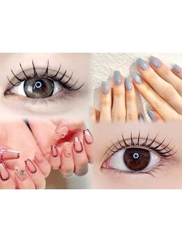 ネイル・アイメニューの同時施術が可能