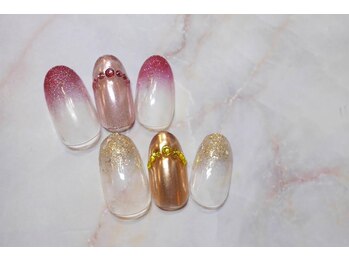 ネイルサロン ブリオン(Nail Salon Bullion)/輝くストーンフレンチ