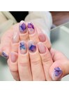 お客様ネイル/古川/紫陽花