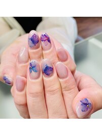 お客様ネイル/古川/紫陽花