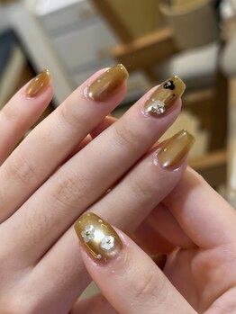 チリンネイル(Chirin Nail)/花xマグネットネイル