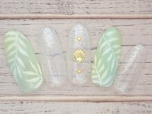 ワンネイル(ONE NAIL)/＃ニュアンスネイル＃夏＃リーフ