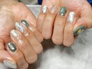 大理石風ネイル