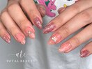 ピンク×リボンネイル