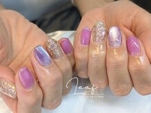 リーフ バイ エムジーエイチ(Leaf by MGH)/定額S｜チェックネイル