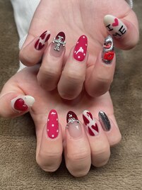 ポップな手書きネイル